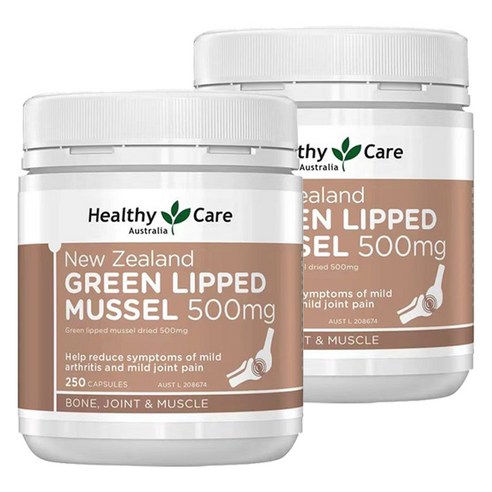헬시케어 뉴질랜드 초록입홍합 500mg 캡슐, 250정, 2개