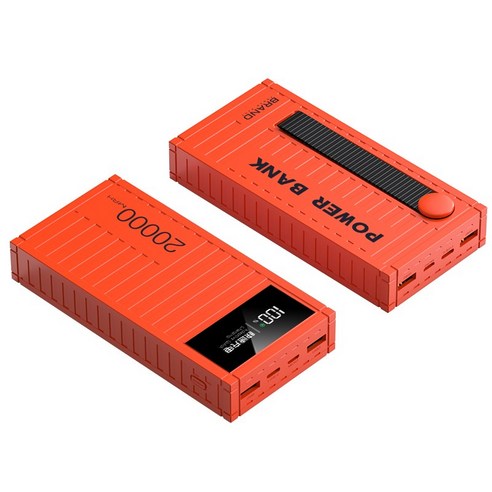 PYHO 아이디어 컨테이너 대용량 보조배터리, 빨깐색, 20000mAh