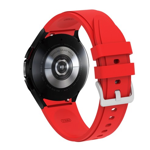 스트랩 삼성 갤럭시 시계 4 40mm 44mm smartwatch 실리콘 릿지 스포츠 correa 팔찌 갤럭시 시계 4 클래식 42mm 46mm 밴드, Red, watch 4 classic 42mm