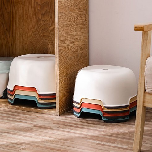 팔공생 미니 욕실 플라스틱 다용도 의자 발받침 HL38_111, 화이트, 1개