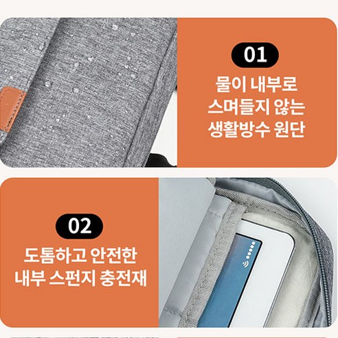 내구성 있는 소재, 충격 흡수 패딩, 여러 구획, 조절 가능한 숄더 스트랩, 방수 지퍼, 세련된 디자인