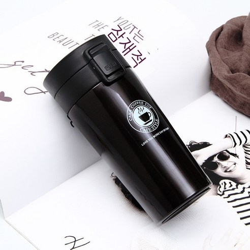 MEIISEO대용량 스포츠 물통 다기능 물병 휴대용 스포츠 물통 대용량 보온병, 380ml black
