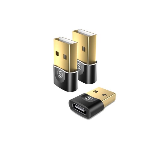 sweguard USB 3.0 A타입 to C타입 플로우 변환 젠더 OTG 변환 젠더 C 타입 to USB A 고속 변환 젠더, 15개, 검은색