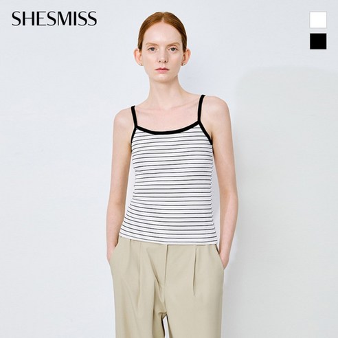쉬즈미스 세이브존02 스트라이프 슬리브리스 티셔츠 SAJTSO22020