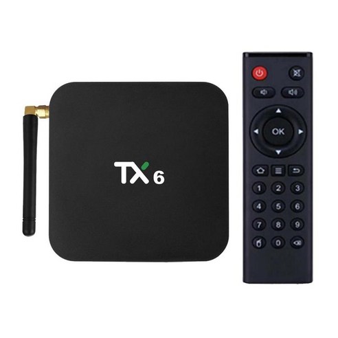 TX6 안드로이드 9.0 TV 박스 미국, 4 32G 단일 주파수, 블랙, 플라스틱