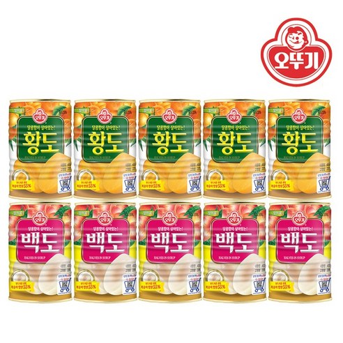 오뚜기 황도 5개+백도 5개, 1세트 과일통조림 Best Top5