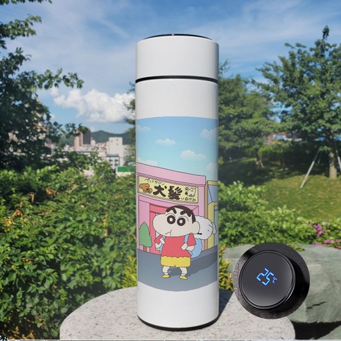 크레용 작은 새로운 보온병 소년 학생 인터넷 연예인 컵 슈퍼 핫 워터 컵 귀여운 스마트 열 패션, 색깔1, 하나