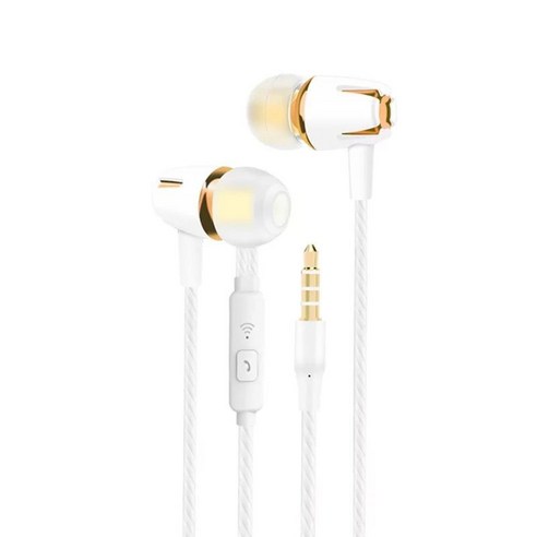 DFMEI EAR -IN -EAR 헤드폰은 Xiaomi Vivo Huawei Honor Oppo 안드로이드 휴대폰 라인 제어 밀 체중베이스를 사용하는 데 적합합니다., Michael [Champagne Gold]로 돌아갑니