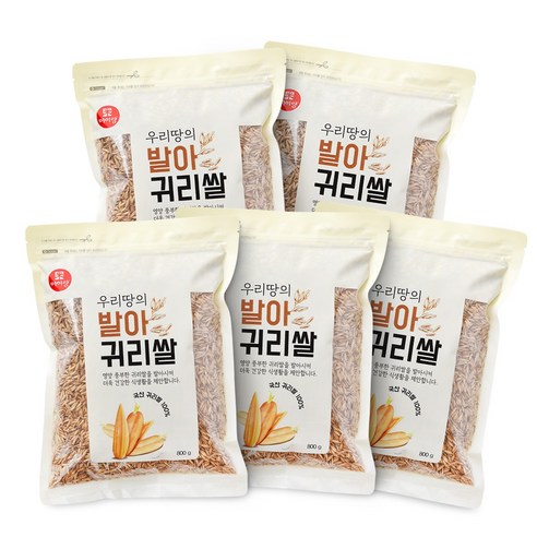 [두보식품] 국산 발아 귀리쌀 800g * 5봉, 1세트