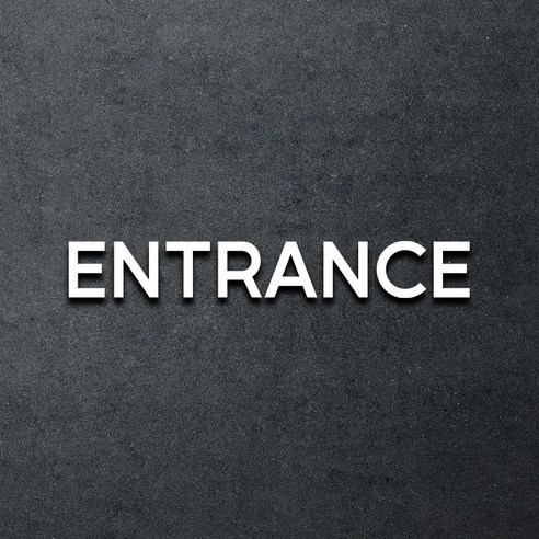 마마픽스 아크릴 도어사인 표지판 화이트, 1개, ENTRANCE