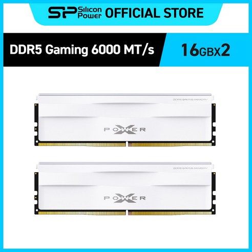 실리콘파워 Silicon Power DDR5-6000 CL30 PC5-48000 데스크탑 메모리키트, 16GBx2 화이트