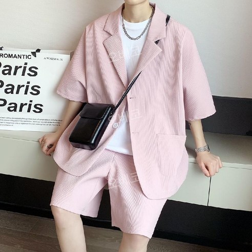 남자 결혼식 하객룩 여름 양복 셋업 린넨 세트 투피스