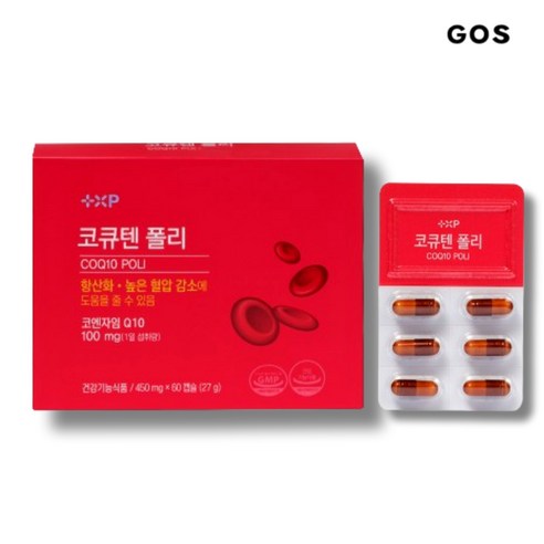 스트레스 항노화 혈관 심장 혈압 감소 에 좋은 Q10 영양제, 1세트, 60정