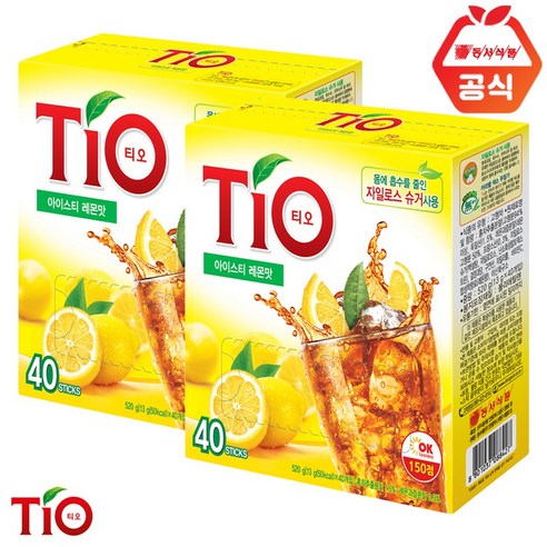 동서식품 티오 아이스티 레몬 40T+40T, 없음