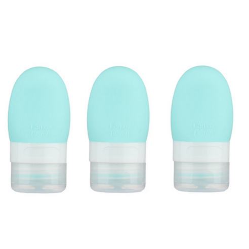 27리빙 말랑말랑 여행용 실리콘 용기, 3개, 민트 38ml