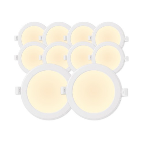 라인라이팅 LED 4인치 다운라이트 10W (벌레유입방지/방습), 10개, 전구색
