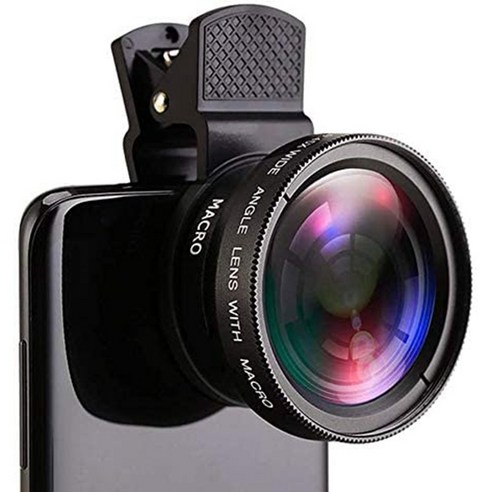 물고기 눈 전화 렌즈 0.45x 전화 HD 카메라 렌즈 매크로 클립 렌즈 와이드 앵글 렌즈 렌즈 휴대 전화 카메라, 하나, 보여진 바와 같이