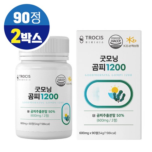 쇠미역 곰피 추출물 분말 정 타입 90정 x 2개