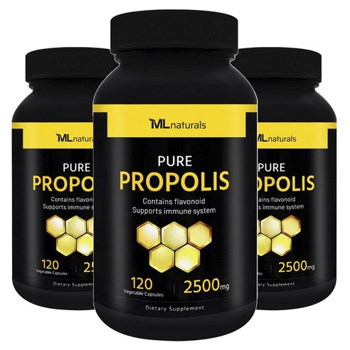 마이라이프내추럴스 퓨어 프로폴리스 2500mg 베지터블 캡슐, 3개, 120정