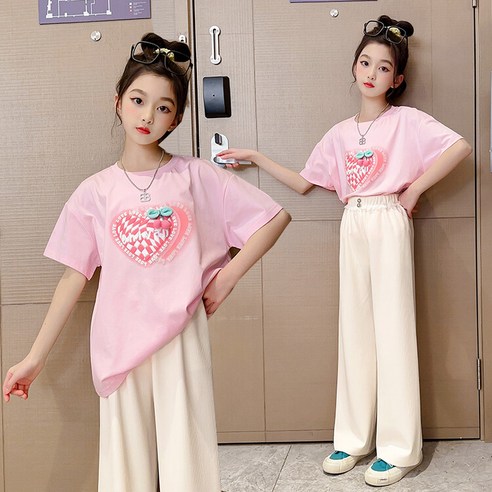 밀크봉봉 여아 초등학생 중학생 반팔티