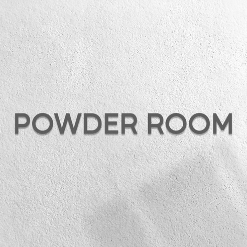 마마픽스 아크릴 도어사인 표지판 그레이, 1개, POWDER ROOM