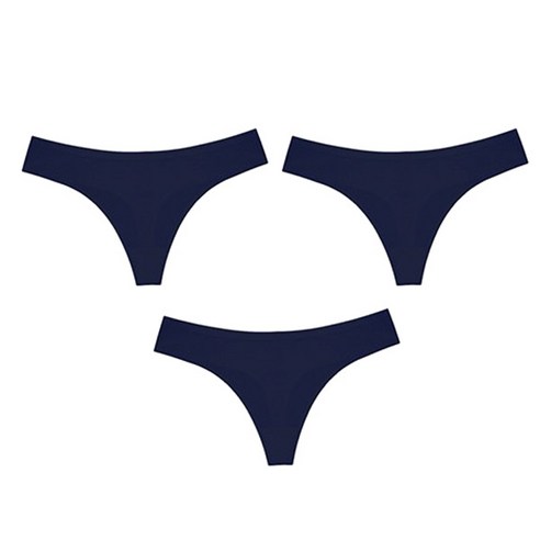 버블라임 여성용 본디드 무봉제 스포츠 티팬티 3장 세트