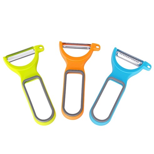 오이 인쇄 Julienne Peeler 야채 과일 필러 야채 슬라이서, 오렌지 블루 그린