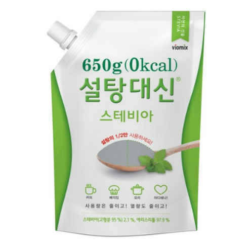 바이오믹스 설탕대신 스테비아 에리스리톨 설탕, 650g, 60개