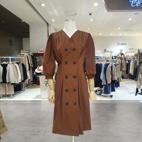 [올리브데 올리브] 브이넥 더블버튼 원피스 yw1ao322(2042467)