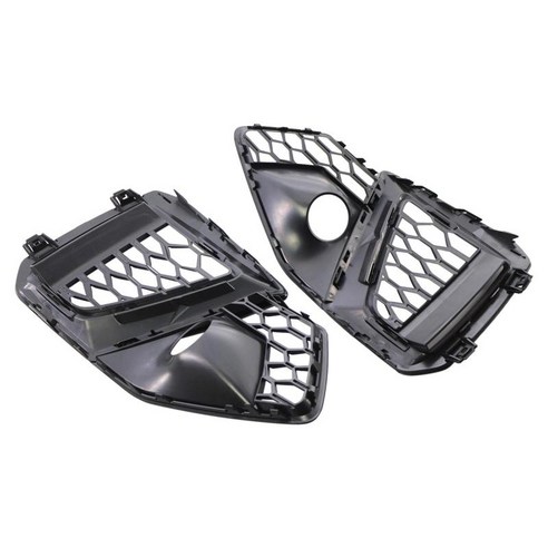 Audi S4 A4 20-2022 8WD807682M 8WD807681M 차량 부품 용 안개 램프 그릴 왼쪽 오른쪽 액세서리 수정 교체 쌍, 검은 색, 플라스틱