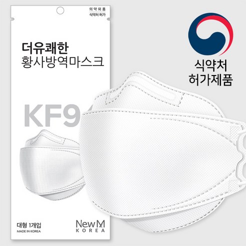 뉴엠 더 유쾌한 마스크 대형 KF94 50매, 50개, 1매입, 화이트