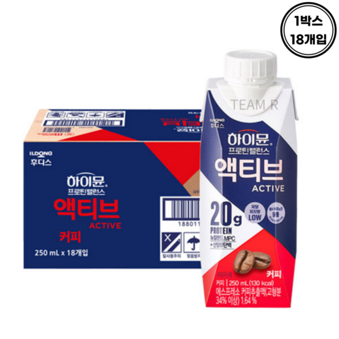 일동후디스 하이뮨 프로틴 밸런스 액티브 커피, 4.5L, 2개