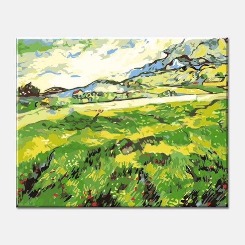 모모픽스페인팅 DIY명화그리기 40x50cm, 반고흐 푸른 밀밭, 1개