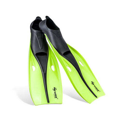 KNVST 오리발숏핀 수영 오리발 잠수 장비, 녹색