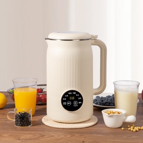 가정용 두유제조기 완전 자동 다기능 정시 보온 두유 죽메이커 이유식 제조기 믹서기, 800ml, 자주색