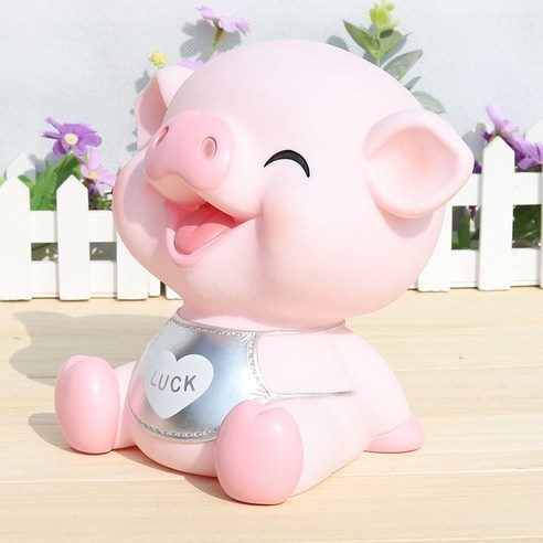 돼지 저금통 돼지 저금통 창조적 인 대용량 만화 가을 예방, 중호LUCK