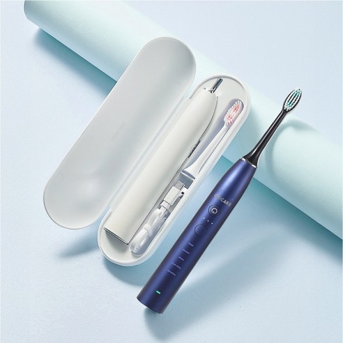 씨앤케어 휴대용 음파 전동칫솔 스마트 브러쉬 장착, 1개, 네이비, CP3005