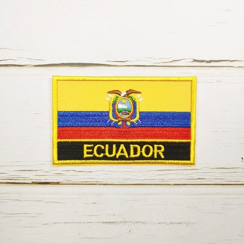 국기 사각형 자수 패치 배지 칠레 콜롬비아 쿠바 사이프러스 덴마크 영국 이집트 에콰도르 도미니카 콩고 8x5cm, [01] CHAD