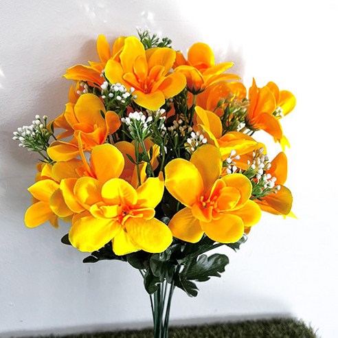 고급 성묘를 위한 밝고 화려한 조화 꽃 산소