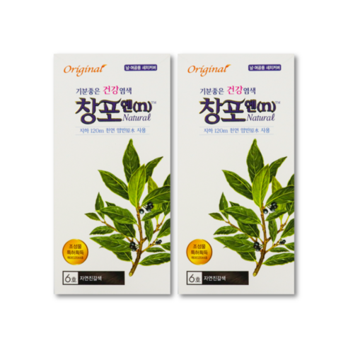 중외제약 창포엔 내추럴 새치 염색약 100g 6호 자연진갈색, 2개입