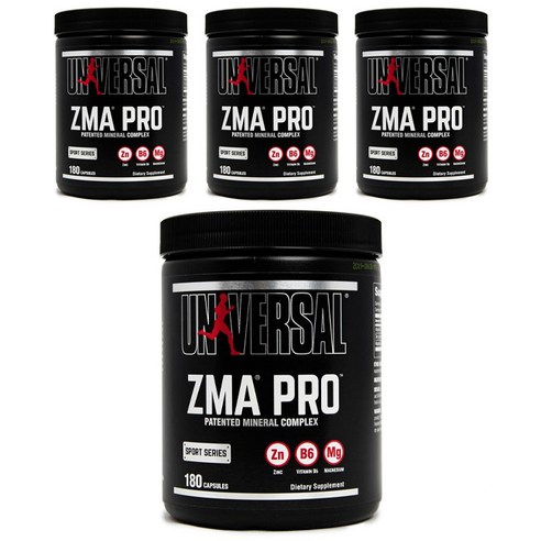 유니버셜뉴트리션 ZMA 프로 캡슐, 180정, 4개