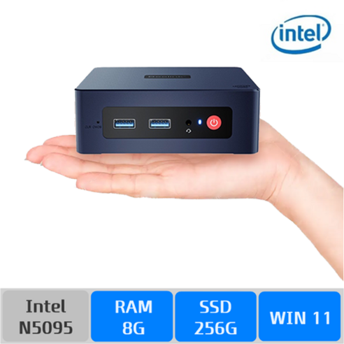 월드스타 고사양 미니PC 오피스 사무용 가정용 인텔 11세대 N5095 윈도우11, 8G/256G, US