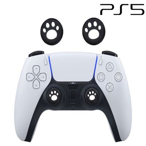 PS5 듀얼센스 아날로그 스틱커버 발바닥커버 PS4 듀얼쇼크 호환 2P, 1개, 화이트2P