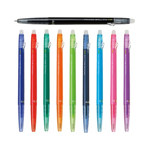 파이롯트 프릭션 볼 슬림 0.38mm 10색세트 볼펜, 프릭션 볼 슬림 0.38mm 10색 세트