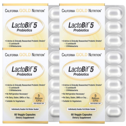 (해외) California Gold Nutrition 캘리포니아 골드 락토비프 50억 유산균 60정 LactoBif Probiotics
