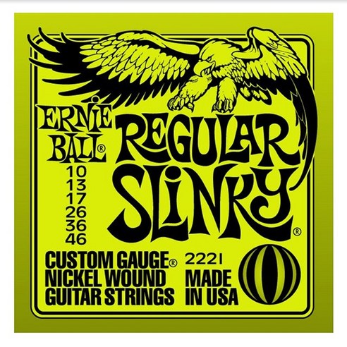 어니볼 일렉 기타줄 010 Ernie ball SLINKY 2221 (010-046) 일렉 스트링, 1개