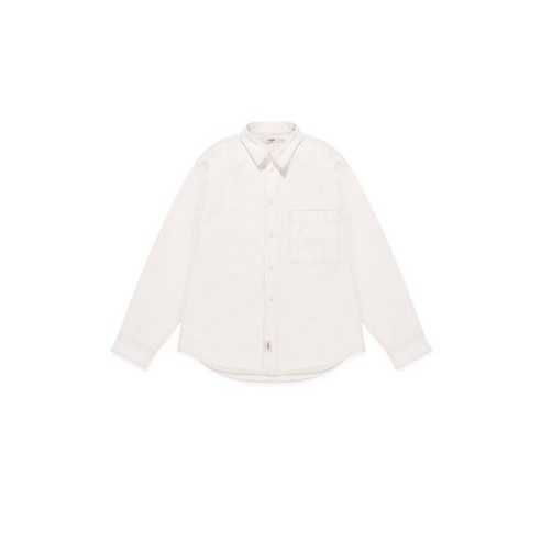 GLOWNY G 클래식 COTTON TWILL SHIRT WHITE