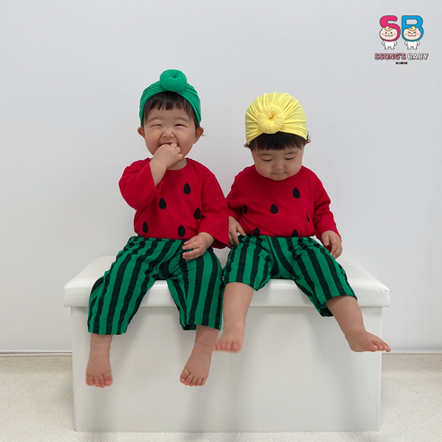 땀 많은 우리 아이, 쏭스베이비 수박 7부 슬라브 세트로 꿀잠 예약!