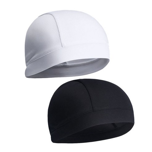 라이너 아래 2pcs 야외 부드러운 탄성 모자 사이클링 모자, 24x14cm, 폴리 에스터, 블랙