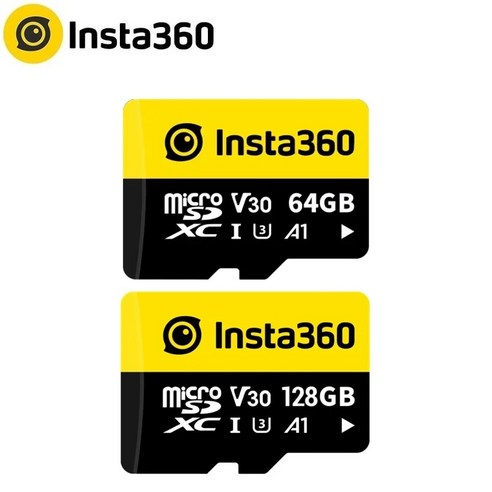 Insta360 인스타 360 SD 메모리 카드 인스타 360 X3 에이스 프로 ONE X2 ONE RS R X 3 64GB 128GB V30 A1 고속 액세서리, 1)64G